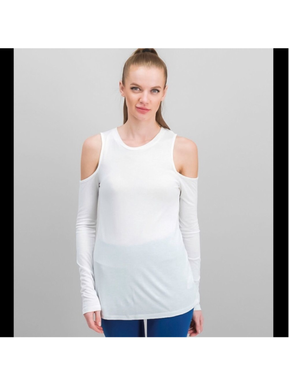 NEW Sam Edelman Cold Shoulder White Long Sleeved S